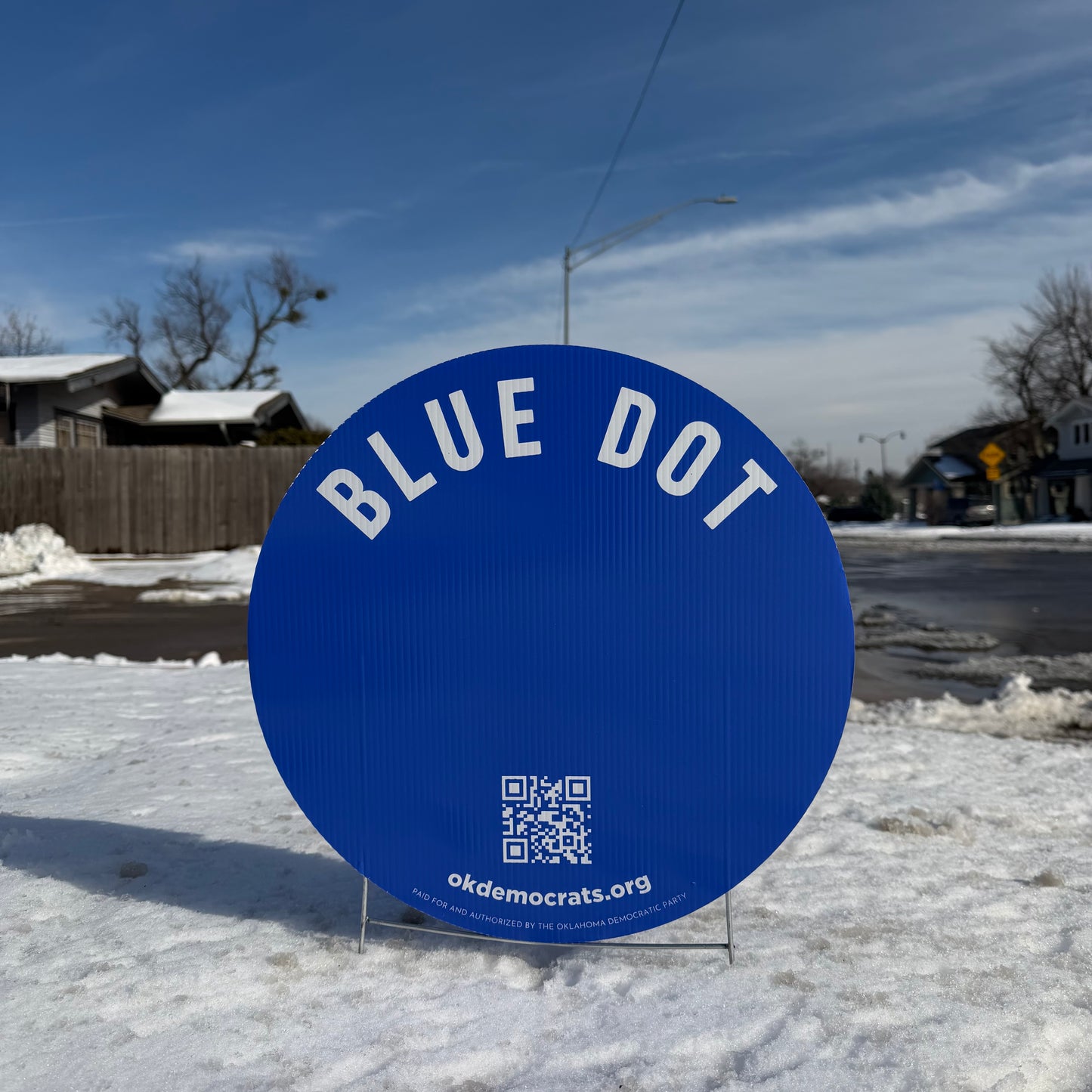 Blue Dot Yard Sign